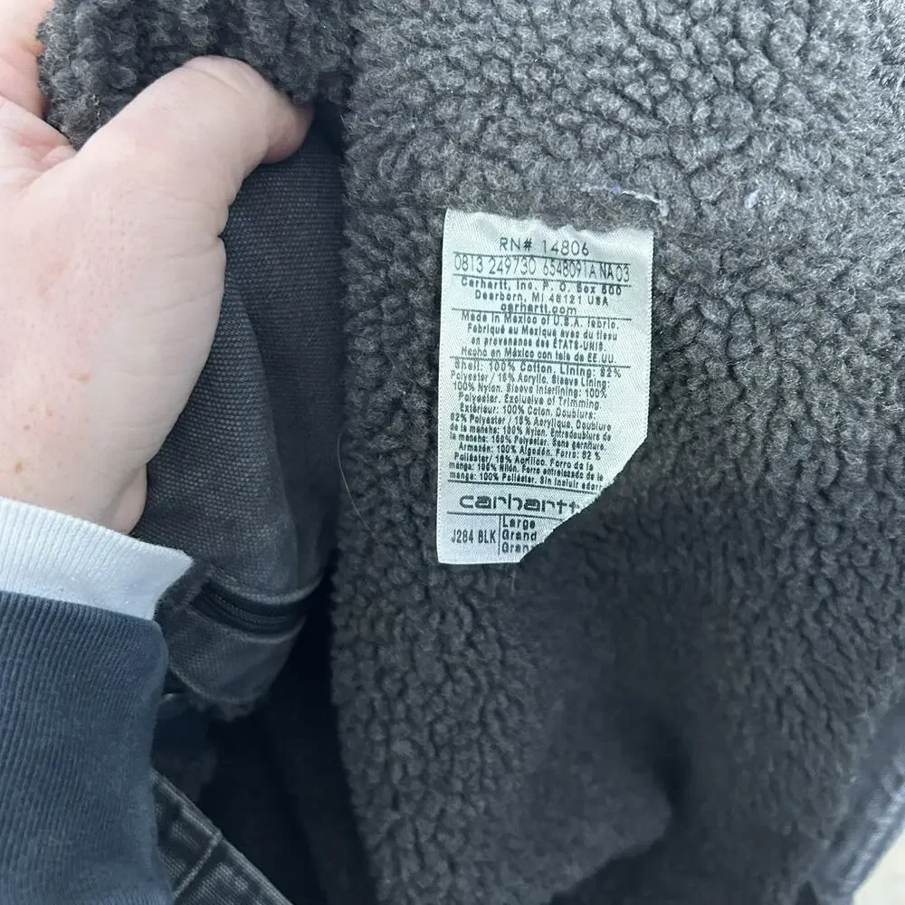 Carhartt Sandstone Hooded Multi-Pocket Jacket “Black” J284 - Picture 14 of 16